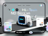 Hi-tech 3D game with screen UI.