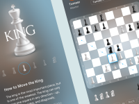 Screenshots of application design concept for chess.