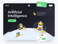 A set of ui elements for an artificial intelligence app. A set of ui elements for an artificial intelligence app.